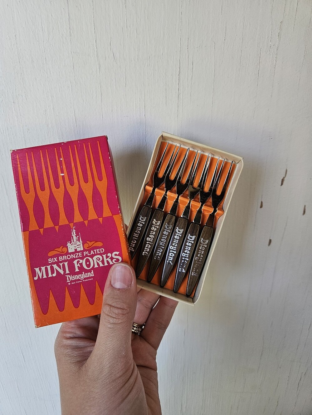 Authentic Vintage Disneyland Bronze Plated Mini Forks